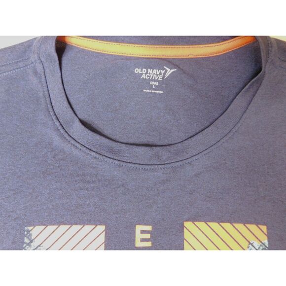 Old Navy ELEVATE Graphic T Shirt Active Core Sz. L Dark BLue Unisex - Picture 5 of 5